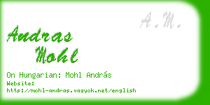 andras mohl business card