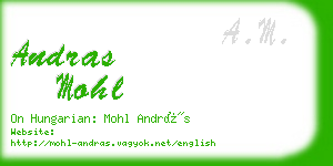 andras mohl business card